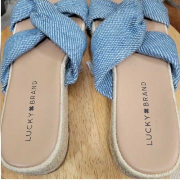 Lucky Brand Women's Grenly Twist Espadrilles Platform Slides Sandals size 7 - Picture 4 of 8